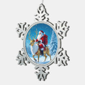 „Weihnachtliche Harmonie“ Schneeflocken Zinn-Ornament (Rechts)