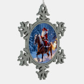 „Weihnachtliche Harmonie“ Schneeflocken Zinn-Ornament (Links)