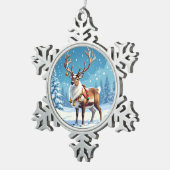 „Weihnachtliche Harmonie“ Schneeflocken Zinn-Ornament (Rechts)