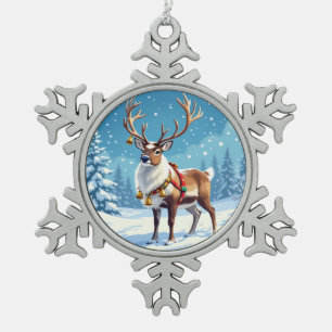 „Weihnachtliche Harmonie“ Schneeflocken Zinn-Ornament