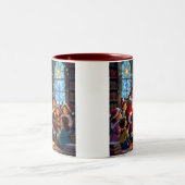 „Weihnachtliche Harmonie“ Zweifarbige Tasse (Mittel)