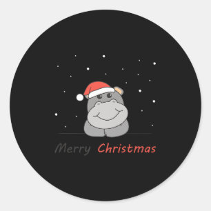 Weihnachtliche Hüfte Frohe Weihnachten Hüfte Premi Runder Aufkleber