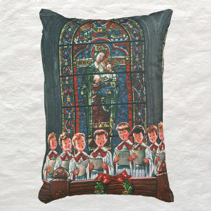Weihnachtliche Kinderchor in der Kirche Dekokissen
