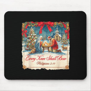 Weihnachtliche Krippenszene Xmas Jedes Knie soll s Mousepad