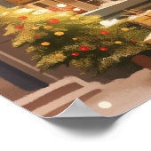 Weihnachtliche Ladengeschäft-Szene Poster (Ecke)