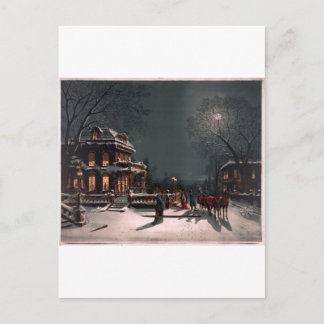 Weihnachtliche Landschaft Feiertagspostkarte