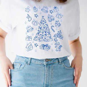 Weihnachtliche Launen in Blau - Süße Festtags-Dood T-Shirt
