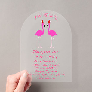 Weihnachtliche Lesbische Flamingos Flamingo Belles Acryleinladungen
