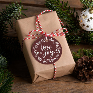 Weihnachtliche Liebe & Freude Persönliche Weihnach Geschenkanhänger