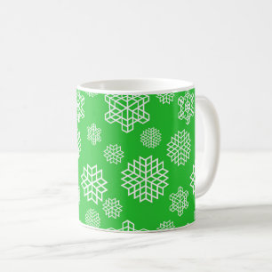 Weihnachtliche nahtlose Schneeflocken Kaffeetasse