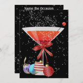 Weihnachtliche Party Einladung durch den SRF (Vorne/Hinten)