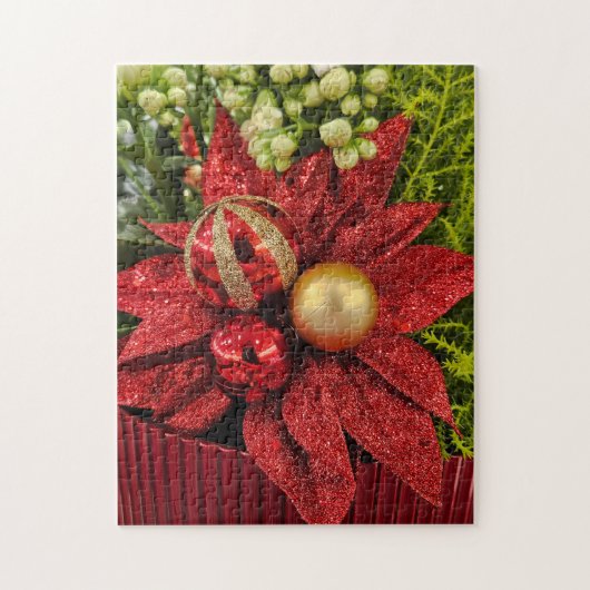 Weihnachtliche Pflanzen-Rätsel Puzzle (Vertikal)
