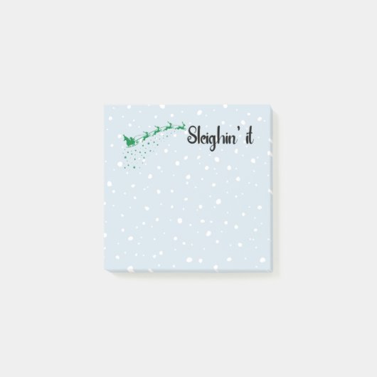 Weihnachtliche Post-it-Notizen | Sleighin It Post-it Klebezettel (Vorderseite)