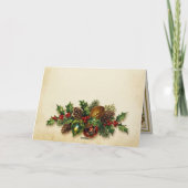 Weihnachtliche Pracht der Viktorianischen Ära Feiertagskarte (Rückseite)