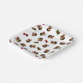 weihnachtliche Pudding Paper Plate Pappteller (Gewinkelt)