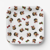 weihnachtliche Pudding Paper Plate Pappteller (Vorderseite)
