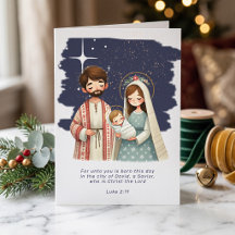 Weihnachtliche religiöse Krippenszene und Schrift