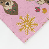 Weihnachtliche Rentiere Fleecedecke (Ecke)