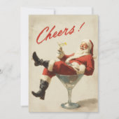 Weihnachtliche Santa-Feiertagsgrüße Feiertagskarte (Vorderseite)