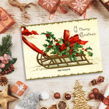 Weihnachtliche Schlitten-Grüße