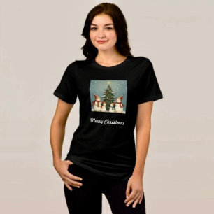 Weihnachtliche Schneemann-Familie Weihnachtskollek Tri-Blend Shirt
