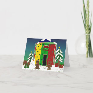 Weihnachtliche Schneeszene Feiertagskarte