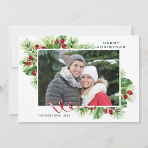 Weihnachtliche Stechpalmen-Beeren-Weihnachtsgruß-F Feiertagskarte