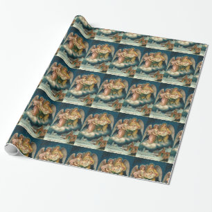 Weihnachtliche Vintage-Grußkarten-Geschenkpapier Geschenkpapier