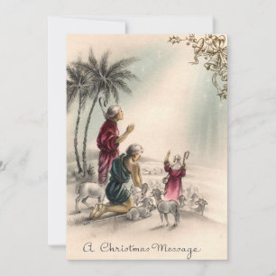 Weihnachtliche vintage Hirten Feiertagskarte