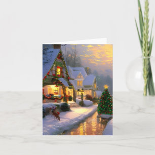 Weihnachtliche Vintage-Leerzeichen für Urlaubsgrüß Karte