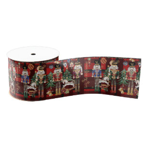 Weihnachtliche Vintage Nussknacker Soldaten Rot Ka Ripsband