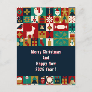 Weihnachtliche Weihnachtscollage Feiertagspostkarte