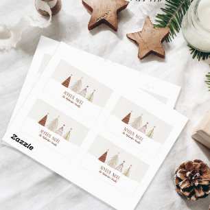 Weihnachtliche Weihnachtsfeier Frohe Weihnachten P Rechteckiger Aufkleber