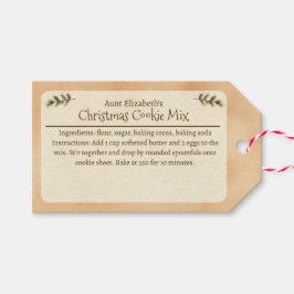 Weihnachtliche Weihnachtsplätzchen-Mischung Person Geschenkanhänger