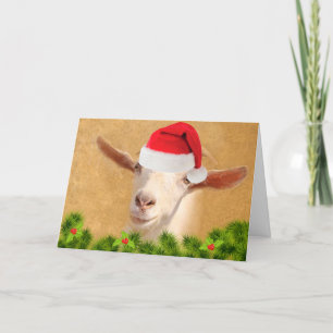 Weihnachtliche Weihnachtsziege Feiertagskarte