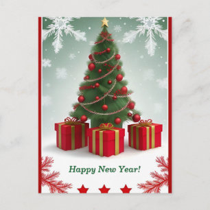 🎄 Weihnachtliche Winter-Weihnachtsbaum Festliche  Postkarte
