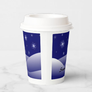 Weihnachtliche Winterlandschaft Pappbecher