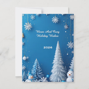 Weihnachtliche Winterlandschaft Postkarte