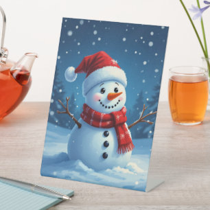 Weihnachtliche Winterlandschaft Sockelschild