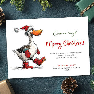 Weihnachtliche wunderliche dumme Gänse lustige Gru Feiertagskarte