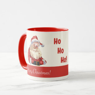 Weihnachtlicher alter Santa Claus Ho Ho Ho Frohe W Tasse