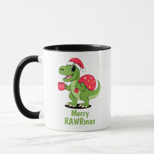 Weihnachtlicher Christmas-Dinosaurier  Tasse