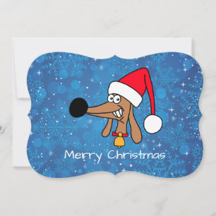 Weihnachtlicher Dackel Hund Feiertagskarte