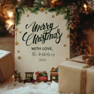 Weihnachtlicher Fantasie-Spielzeug-Express Feiertagskarte