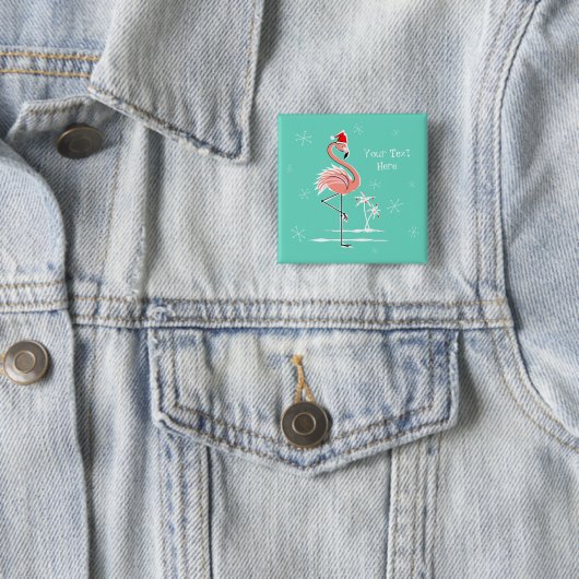 weihnachtlicher Flamingo Text-Button Button (Beispiel)
