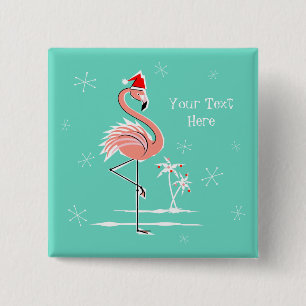 weihnachtlicher Flamingo Text-Button Button
