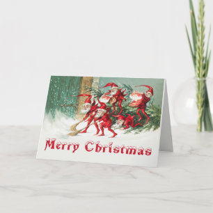 Weihnachtlicher Frohe Weihnachten Lustiger Santa-E