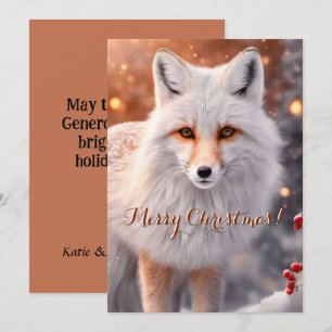 Weihnachtlicher Fuchs auf der Flucht