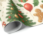 Weihnachtlicher Geburtstag Geschenkpapier (Rolleneckpunkt)