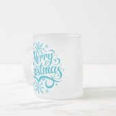 Weihnachtlicher gefrosteter Kaffeebecher Mattglastasse (Vorderseite Links)